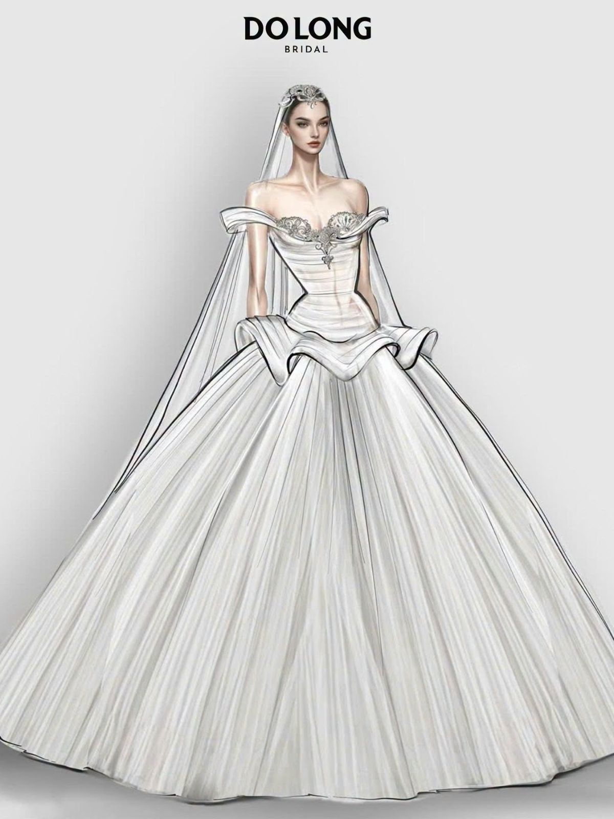 Phác thảo & đo ni — DOLONG Bridal